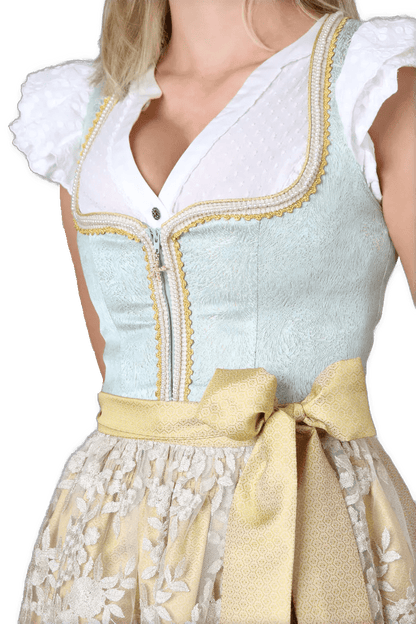 Dirndl Krüger Madl, Winnie, 60 cm, Midi, gelb, grün Dirndl Krüger 