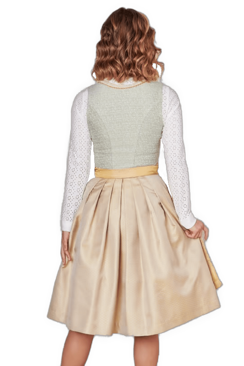 Dirndl Krüger Madl, Winnie, 60 cm, Midi, gelb, grün Dirndl Krüger 