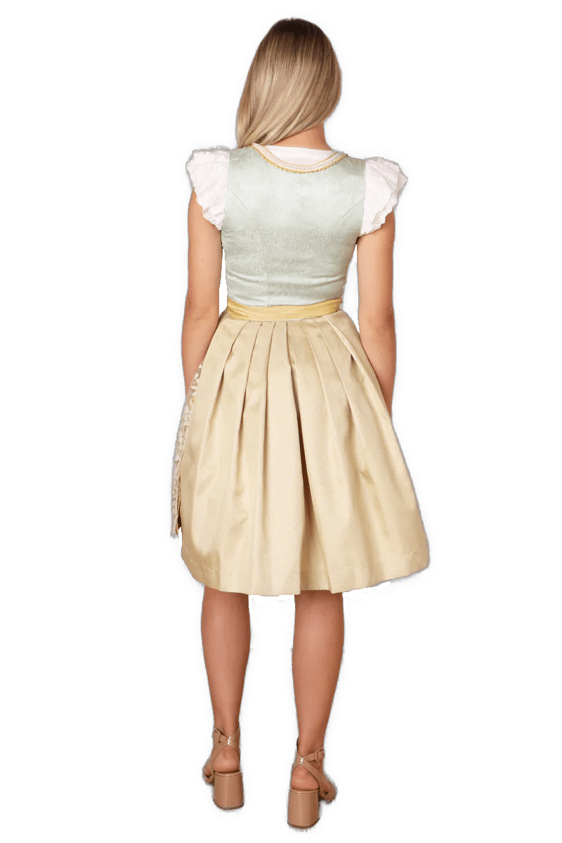 Dirndl Krüger Madl, Winnie, 60 cm, Midi, gelb, grün Dirndl Krüger 