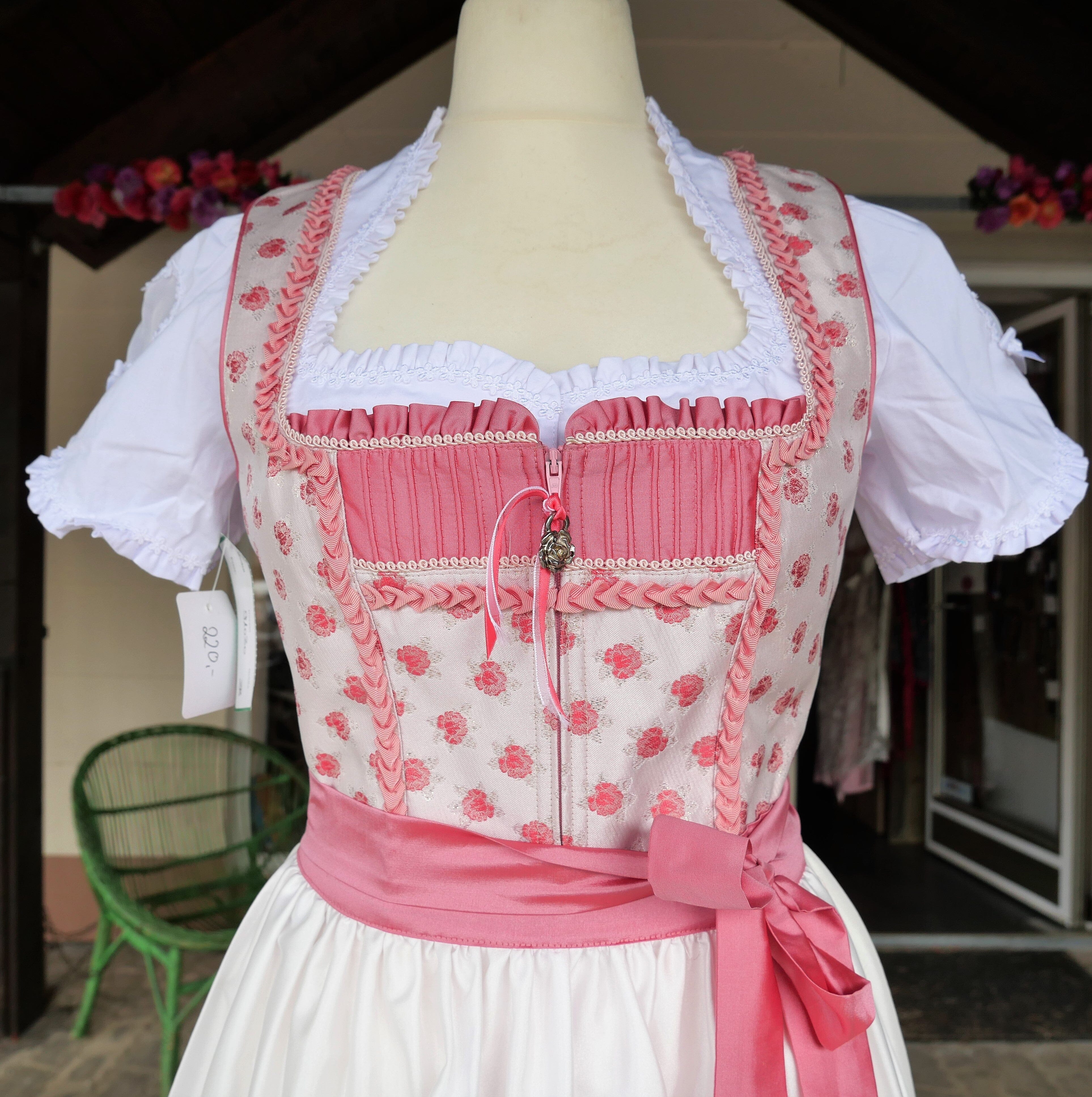 Weiß-Rosa Dirndl store