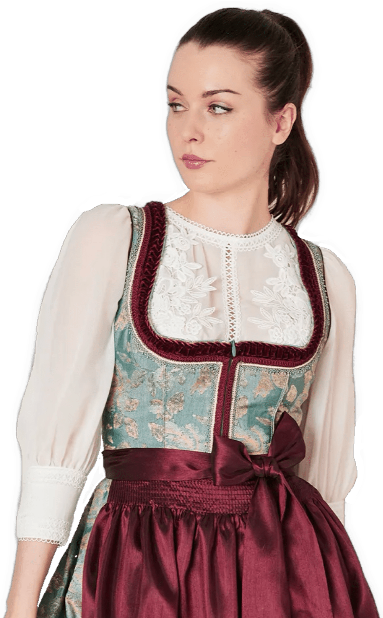 Dirndlbluse Krüger, Clemencia, 3/4 Arm, hochgeschlossen, ecru Dirndlblusen Krüger 