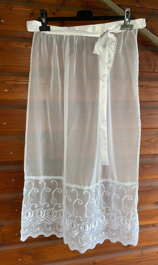 Dirndlschürze, Schürze, Gr. 2, weiß, Spitze, für 90er Dirndl Schürze Eigenmarke 