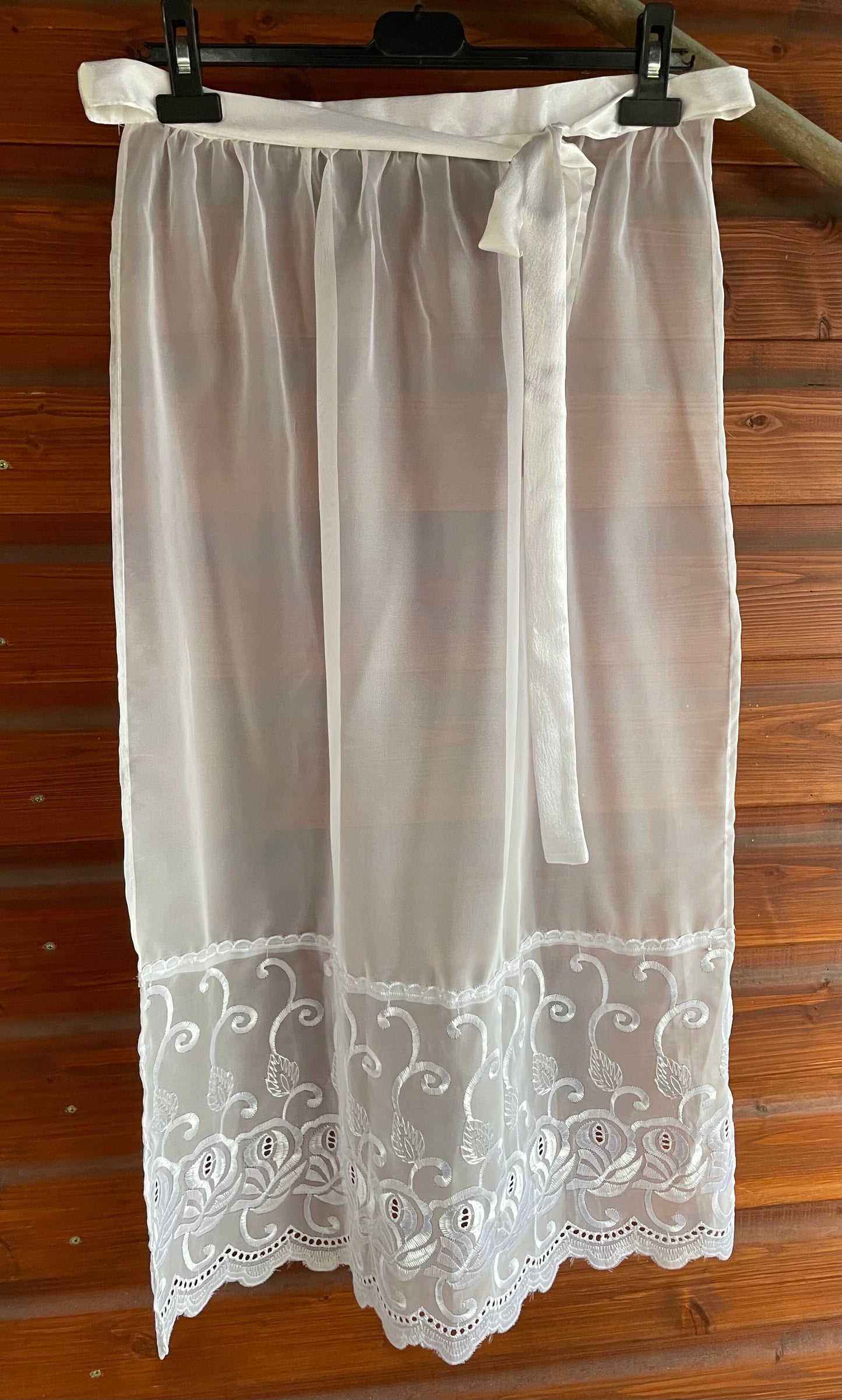 Dirndlschürze, Schürze, Gr. 2, weiß, Spitze, für 90er Dirndl Schürze Eigenmarke 