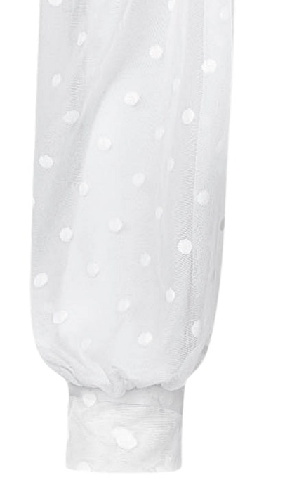 Dirndlbluse Nina von C., Justine, weiß, Spitze, langarm
