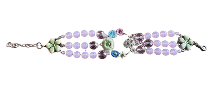 Trachten Armband, rosa, Perlen, pink, Blumen