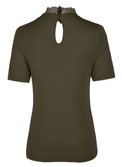 Trachtenbluse, Modal Shirt, Nina von C., moosgrün, hochgeschlossen Shirt Nina von C. 
