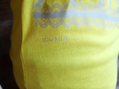 Trachtenshirt, gelb, Mieder Aufdruck, Print Shirt StarMUC 