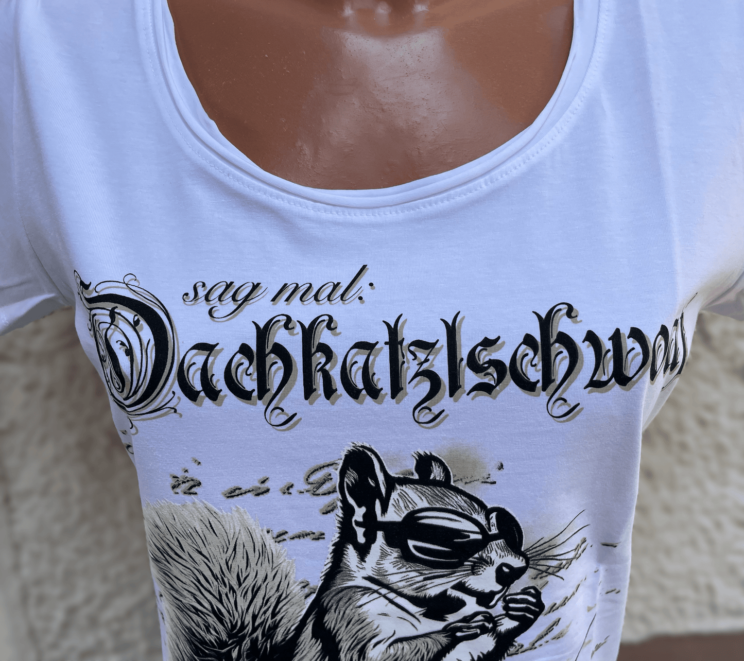 Trachtenshirt, HangOwear, Dorle, weiß, Oachkatzlschwoaf Shirt HangOwear 