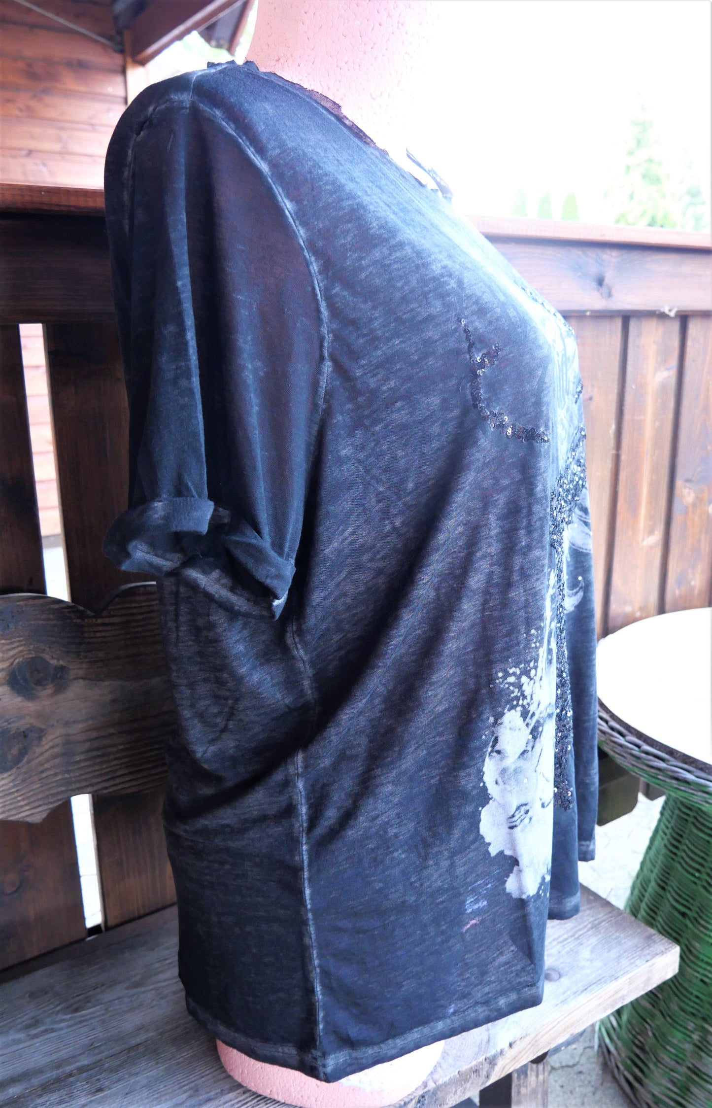 Trachtenshirt, HangOwear Thordis, schwarz, Große Größen Shirt HangOwear 
