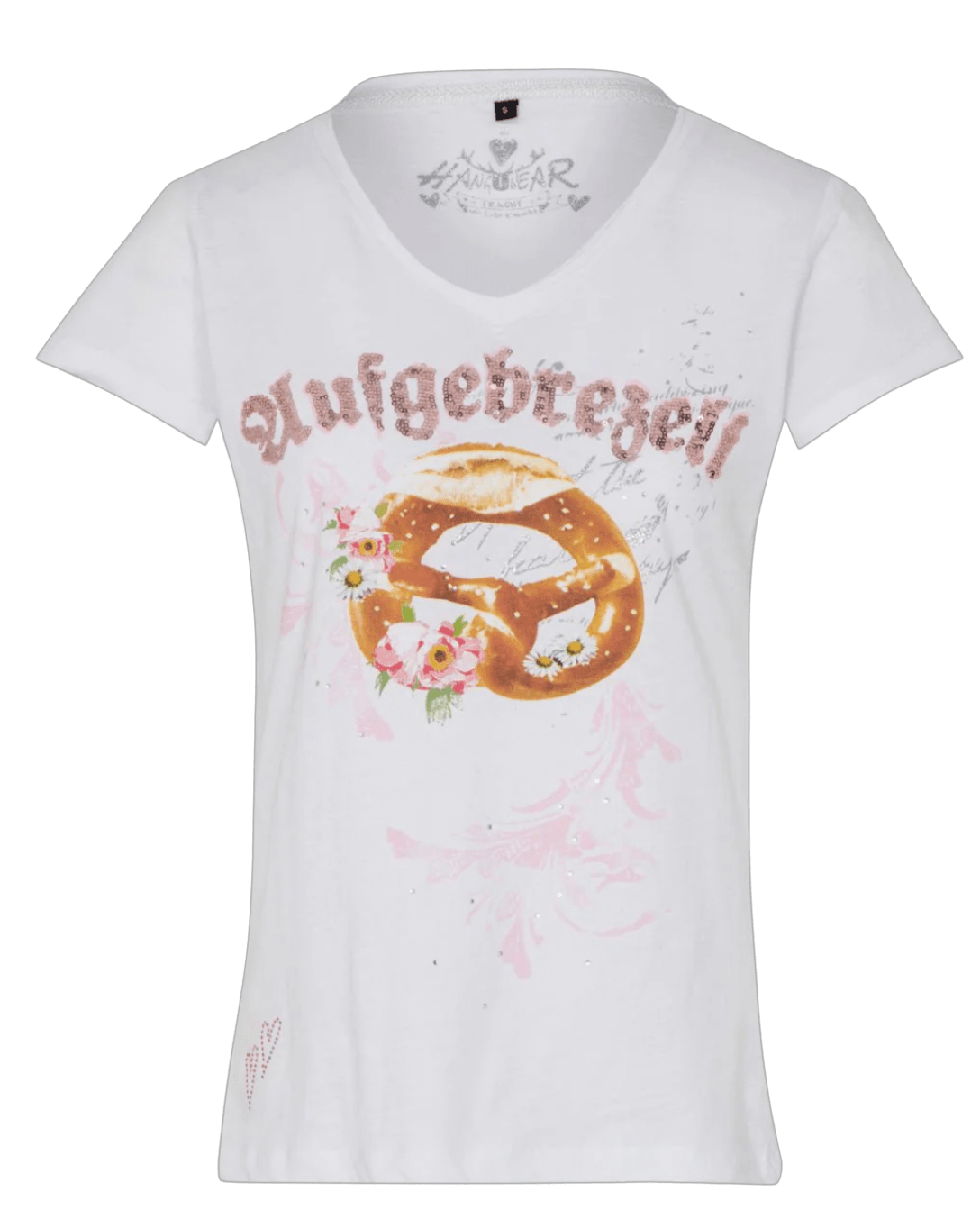 Trachtenshirt, HangOwear, Yelly, weiß, Aufgebrezelt Shirt HangOwear 