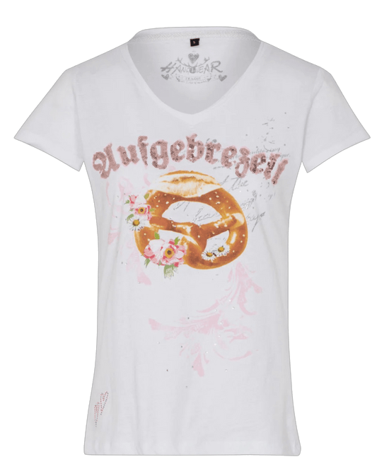 Trachtenshirt, HangOwear, Yelly, weiß, Aufgebrezelt Shirt HangOwear 