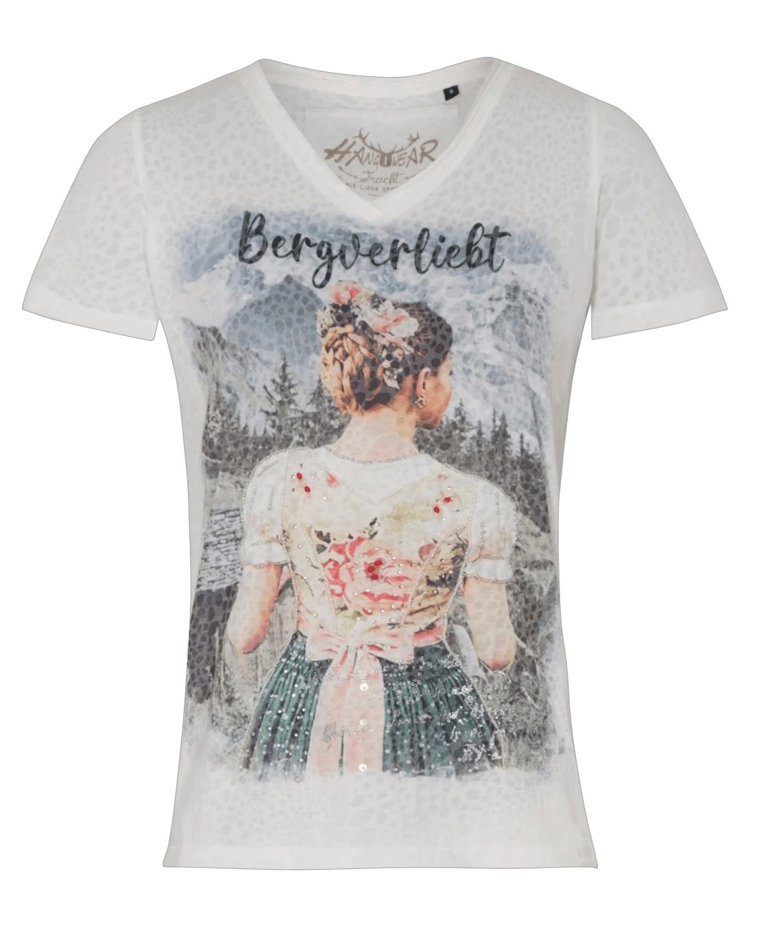 Trachtenshirt, HangOwear, Yolanda, offwhite, Bergverliebt Shirt HangOwear 