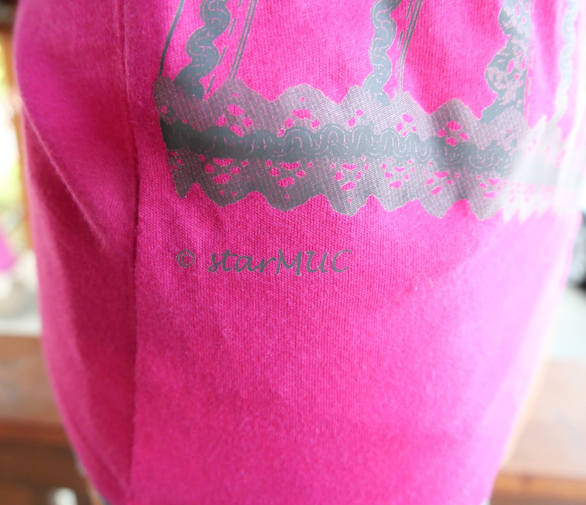 Trachtenshirt, pink, Mieder Aufdruck, Print, Gr. M Shirt StarMUC 